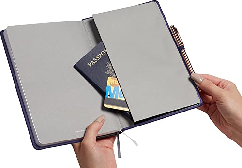 Eccolo Cool Jazz Hardbound Writing Journal, 192-Page Lined Paper, Lay-Flat - color: Eggplant, size: Large - (7.25-x-9.6 Inches)