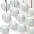 Paperlanternstore.com 12 PACK - 12 Inch White Fine Line Premium Even Ribbing Paper Lantern, Extra Sturdy - color: White Fine Line (12-pack), size: 12 Inch