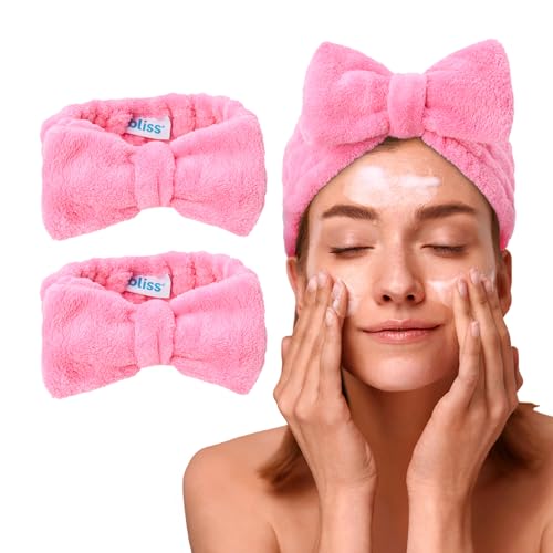 Bliss Microfiber Spa Headband for Face Washing - 2-Pack - Hydrating Formula - size: 1 Count (Pack of 2)