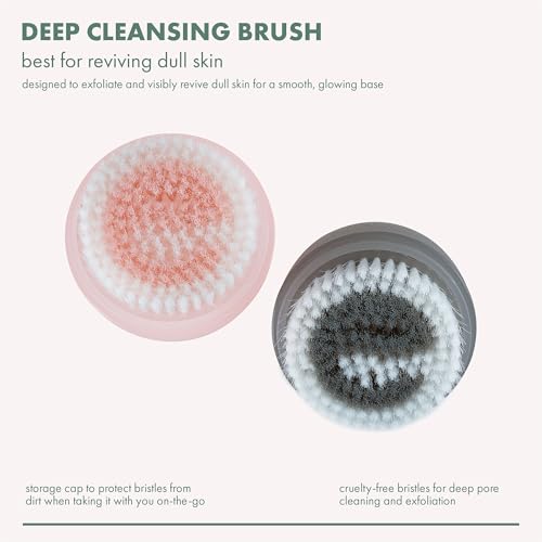 EcoTools Facial Brush + Dry Body Brush, Head-to-Toe Exfoliator Set