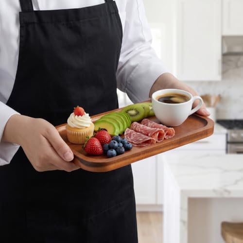 Small Wooden Tray and Platter, Mini Charcuterie Boards, 10"x5.5" - size: 10" x 5.5"