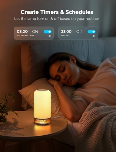 Govee RGBIC Smart Table Lamp 2, Touch Bedside Small Table Lamp (Corded) - size: Small