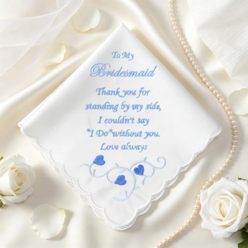 Wedding Handkerchiefs Something Blue Gifts for Bride & Groom - color: Bridesmaid Gift