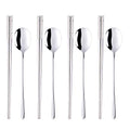 Buyer Star 4 Set Silver Square Chopsticks and Spoon Set Metal Stainless Steel Spoon Chopsticks Set - color: silver-square chopstick and spoon