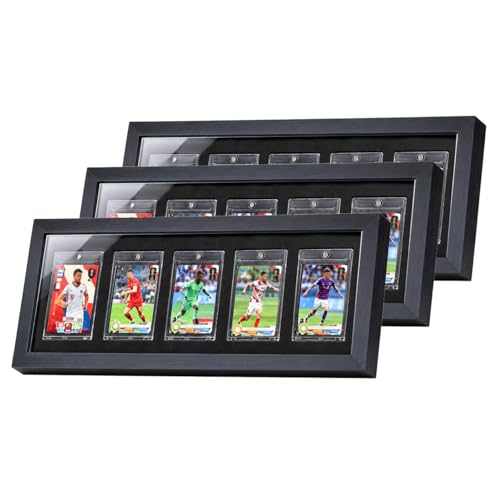 Sports Anime Game Card wall Trading Display Case Holds 5Card - 3P - size: 5-Card-3Pack-Trade