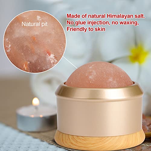 gemshan Himalayan Salt Massage Ball - Full Body Roller Tool, Neck Back Arm Pain Relief - color: Gold