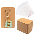 Temlum 3''x4.7'' Keychain Display Cards with Self-Sealing Bags, Brown 100p - color: Brown