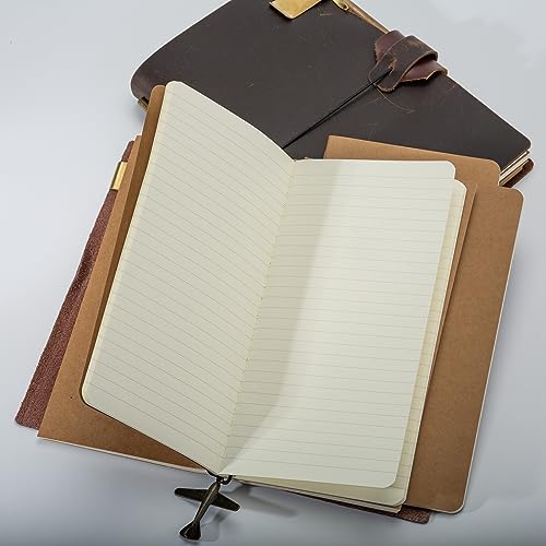 Travel Journal Set - 3 Notebooks for Unforgettable Moments - Soft Cover, Compact Size - 4.3” x 8.2” - 100gsm, 60 Ruled Pages/30 Sheets per Journal - Perfect for Travelers - size: H5, style: Ruled
