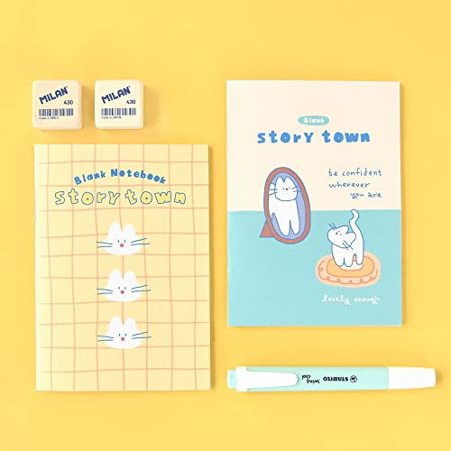 Monolike Story town Afternoon mini notebook 6p B-SET_Mini note, Pocket note, Blank note, Pocket size, a portable note, 48pages - color: Story town Afternoon mini notebook 6p B-SET
