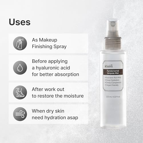 DearKlairs Ampule Mist + Unscented Toner Set Korean Hydrating Skincare