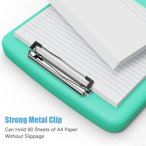 Hongri Clipboard with Storage with Pencil Case, 8.5 x 11 Storage Clip Board - color: Green