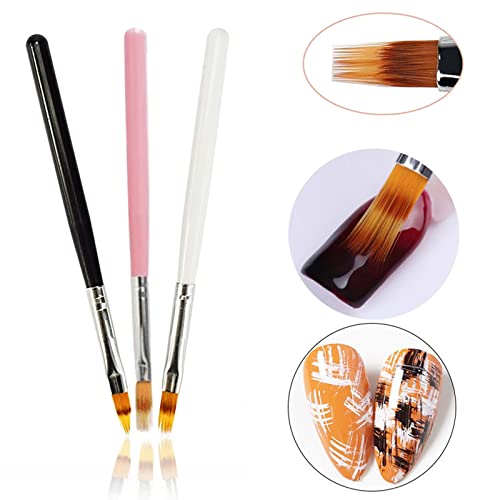 6pcs Ombre Nail Brush Nail Paint Pen for Lace Line Gradient Color Ombre Brush for Gel Nails Wood Nail Art Brushes Nail Design Brushes Acrylic Nail Polish Tools Nail Accessories - color: ombre brush