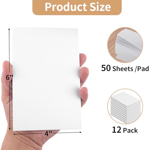 Hoiny 12 Pack Note Pads 4x6, Blank Server Notepad, Small Memo Scratch Paper - style: 12 Pack