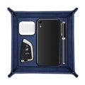 SITHON Valet Tray Desktop Storage Organizer Nightstand Caddy Holder - color: Dark Blue