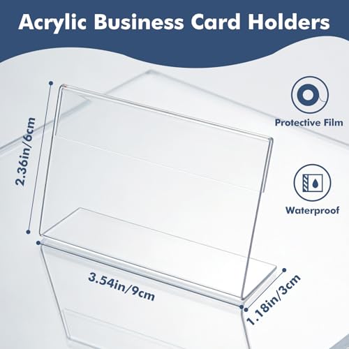 ddseexhe16 Pcs Acrylic Business Sign Holder,Mini Acrylic Picture Frames