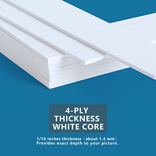 Somime 8x10 Precut Picture Mats,White 8x10 Picture Mats for 5x7 Photo - size: 8"x10" 10pack white mats