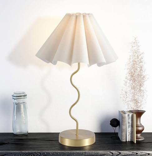 EOEYYOYB Table Lamps for Bedroom Modern Single Table Lamp for Night Stands Beside Lamps Living Room End Table Lamp (Gold) - color: Gold