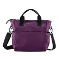 Crossbody Shoulder Bag for Women - Water Resistant Casual Handbag Purse with Multiple Pockets, Adjustable Strap - color: Purple