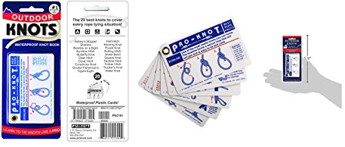 Knot Tying Kit Deluxe with 140 feet of Camo Rope in Variety of Sizes - PRO-Knot Cards Plus Outdoor Knots Guide