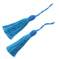 20pcs 6 Inch Silky Tassels with Chinese Knot for DIY Crafts(Lake Blue) - color: Lake Blue