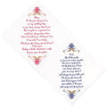 Mother of the Groom Gift Wedding Handkerchief Something Blue - color: Mom & Dad