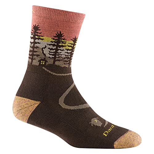 Darn Tough Women's Northwoods Micro Crew Lightweight Hiking Sock (Style 5013) - - color: Earth, size: Medium
