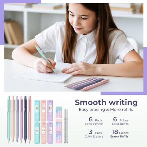 Nicpro School Supplies Stationary Set with Pencil Case, 39 PCS Purple - color: Purple, size: 1 count (Pack of 39)