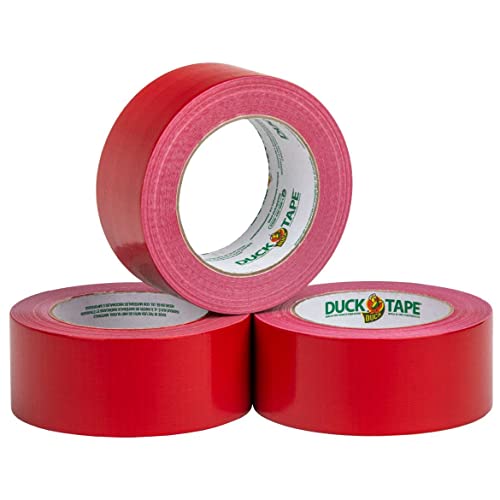 Duck Color Duct Tape Project Pack, 3-Roll, 1.88 Inches x 30 Yards, 90 Yards Total, Red, 3-Rolls (242911) - color: Red, size: 3-Roll