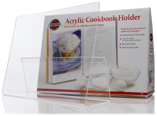 Norpro Acrylic CookBook / IPad / Tablet Holder, 9"D x 12.5"W x 3.25"H - size: One Size