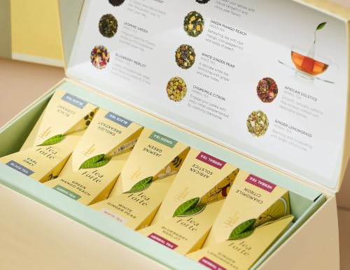 Tea Forte Tea Sampler, 20 Pyramid Infuser Bags, Premium Tea Gift Set