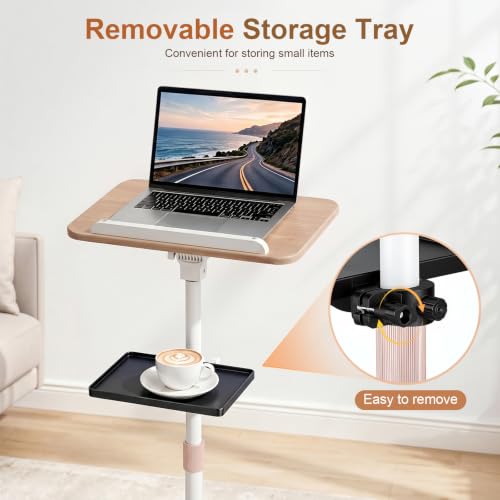 2-in-1 Floor & Desktop Music Book Stand, Adjustable Height 19.7-51.2 in - color: White