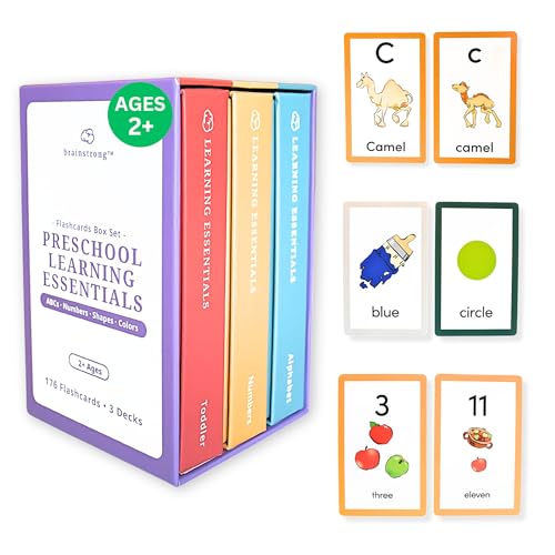 Preschool Flash Cards | ABCs Letters Numbers Shapes Colors | Ages 2-5 | Created by Dr. Derek Lester | Premium Flashcard 3 Box Set - style: Box Set