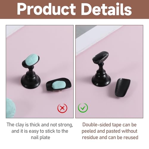 1200 Pcs Double Sided Adhesive Nail Tapes False Tip Sticky Tabs for Press on Pre-Cut Nails Display Strips with Tweezer for Nail Art Stand Practice Holder Color Chart Book