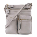 SG SUGU Katie Lightweight Medium Crossbody Bag Shoulder Bag with Multi Pocket for Women - color: Gray