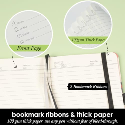 NIRMIRO Pocket Journal Notebook for Women Girls, 3 Pack Small Mini Notebook Journals with Pen, A6 (3.7" x 5.7") Leopard Cover Lined Notepad with 100GSM Thick Paper, Office Home School Supplies - color: 3 Leopard, size: A6