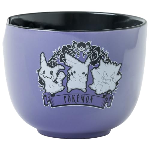 Silver Buffalo Pokémon Ghost Trio Ceramic Ramen Bowl Set, 20oz - color: Pokemon Ghost Pokemon Spoon, size: 20 Ounces (With Spoon)