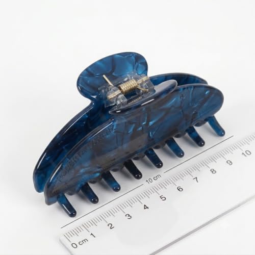 Luxury Hair Claw Clip Premium Acetate Strong Hold 4 Inch (Midnight Blue) - color: Midnight Blue