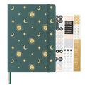 &And Per Se Dotted Journal Notebook, A5 Hardcover Aesthetic Dotted Notebook – 160 Pages 100gsm Thick Dot Grid Paper, 3 Sticker Sheets – Gift-Ready Journaling Kit for Women (Celestial Green) - color: d.Celestial Green, style: Dotted with Pattern