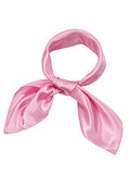 SATINIOR Square Neck Scarf Women - color: Pink, size: 27.56 x 27.56 inches