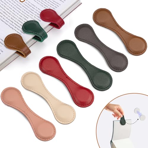 6PCS Magnetic Bookmarks, Magnetic Leather Bookmark, Magnetic Book Mark