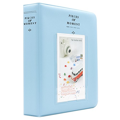 Ablus 64 Pockets Mini Photo Album for Fujifilm Instax Mini 7s 8 8+ 9 25 26 50s 70 90 Instant Camera & Name Card (Blue n) - color: Blue-3