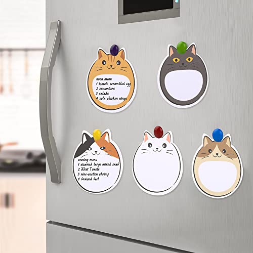 Cobee Cute Cat Sticky Notes, 5 Pack Kawaii Animal Self-Stick Notes Cartoon Cat Self-Stick Memo Pads Cute Shapes Markers Flags Students Home Office Roommates Gifts Tab Supplies 150 Sheets