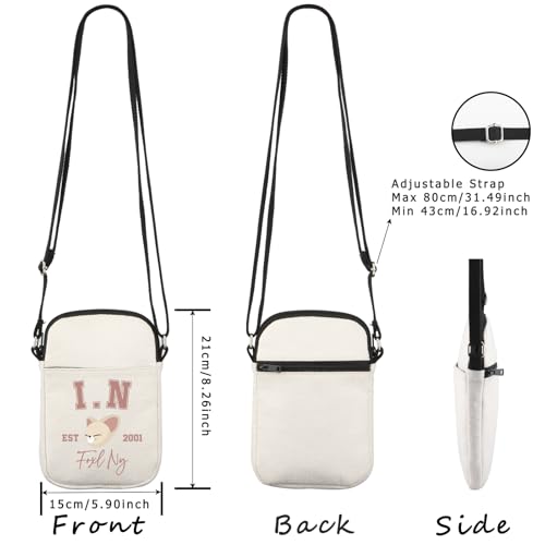 WCGXKO Korean Pop Gift Korean Group Merch Boys Group Est 1999 Dwaekki Crossbody Bag for Pop Music Lover - color: 2001foxl Cr