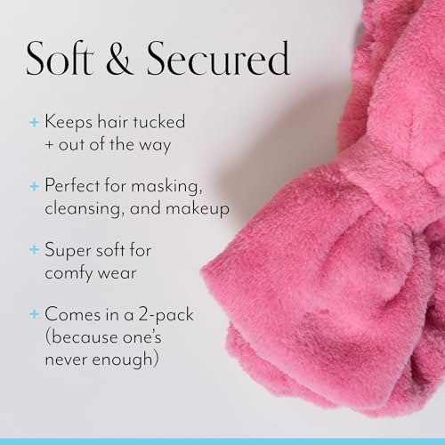 Bliss Pink Microfiber Spa Headband for Face Washing - 1 Ct - Fragrance-Free - size: 1 Count (Pack of 1)