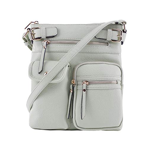 SG SUGU Katie Lightweight Medium Crossbody Bag Shoulder Bag with Multi Pocket for Women - color: Mint