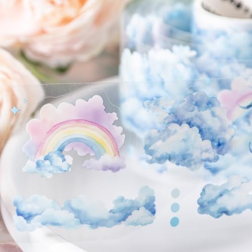 6 Rolls Pre-Cut Cloud PET Tape for Scrapbook Journaling - style: A Cloud