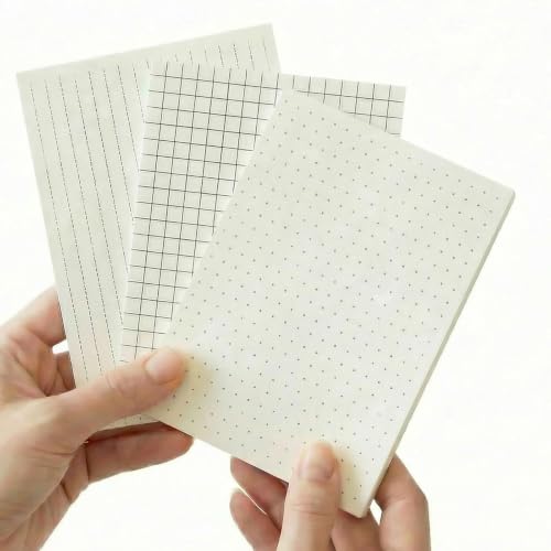 3-Pack Mixed Sticky Notes Set (Grid, Dotted, Lined) 4x6 Inch