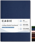 CAGIE College Ruled Journal for Men & Women, Softcover A5 Leather Notebook - color: Navy Blue, size: 1 Pack