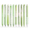 10PCs Pastel Gel Ink Pen Set,Retractable Black Ink Pens 0.5mm Fine Point - color: Green