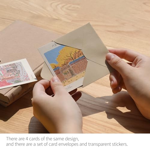 Monolike Day by Day Card, 101 Seoul Twelve Months - Mix 48 Mini Single cards, 24 envelopes Package - color: 101 Seoul Twelve Months